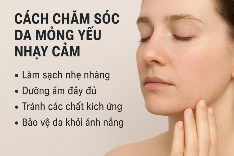 CÁCH CHĂM SÓC LÀN DA MỎNG YẾU, NHẠY CẢM